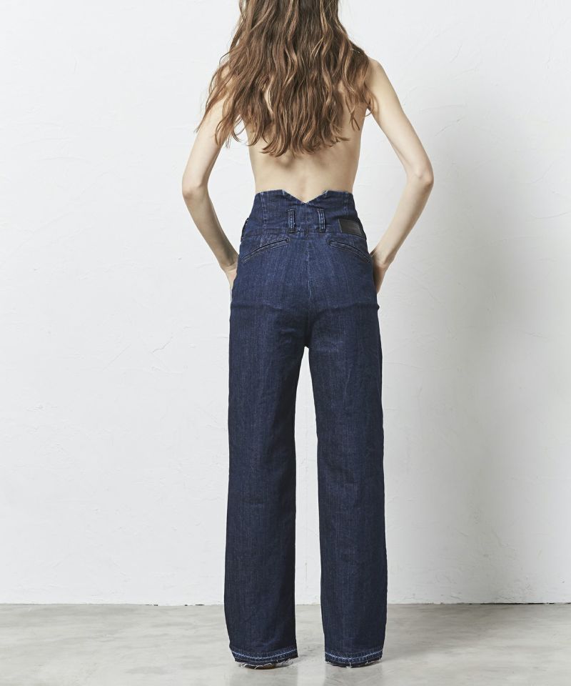 PIN TUCK WIDE STRAIGHT PANTS | JAPAN DENIM