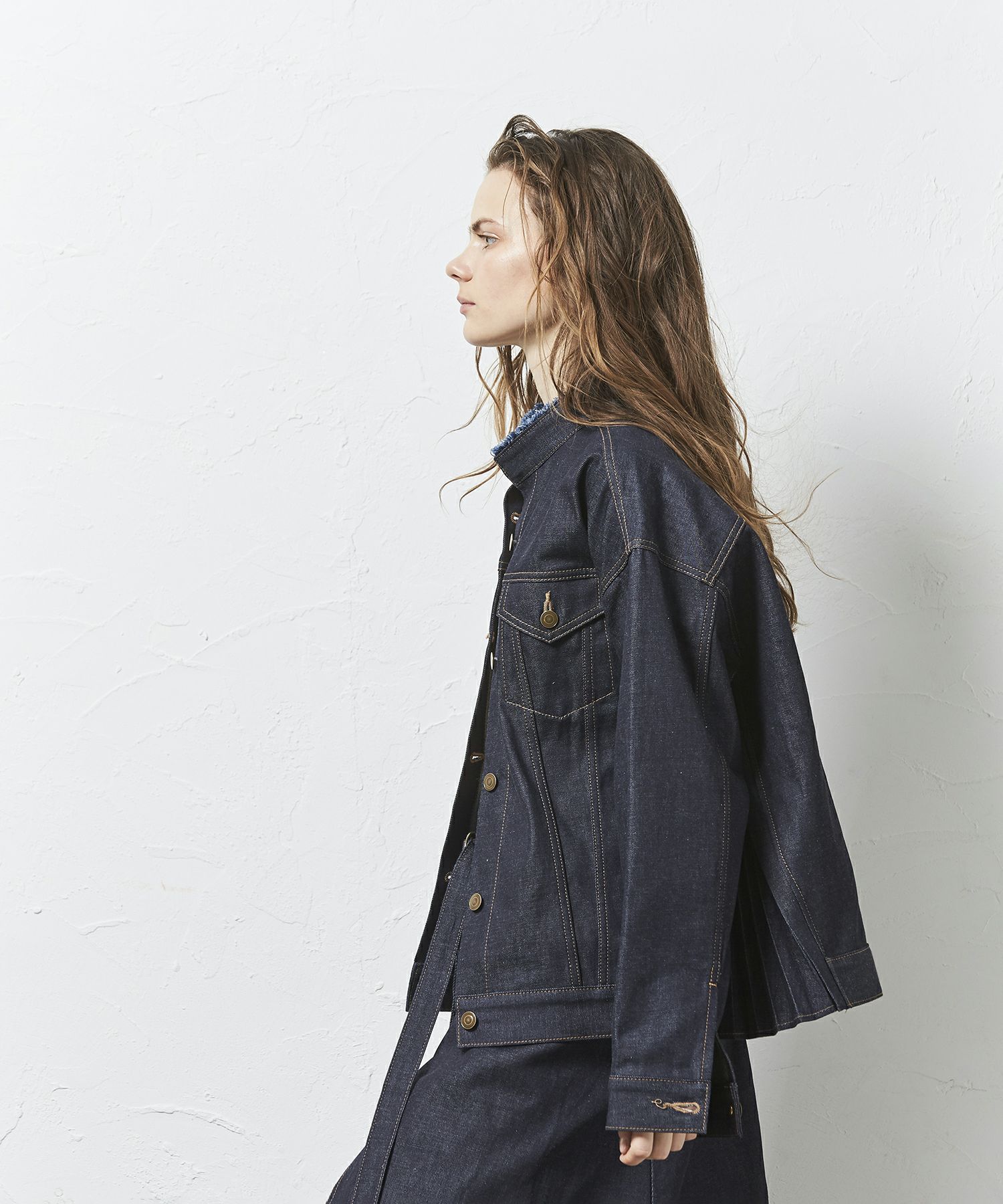 WRAP PLEATS JACKET | JAPAN DENIM