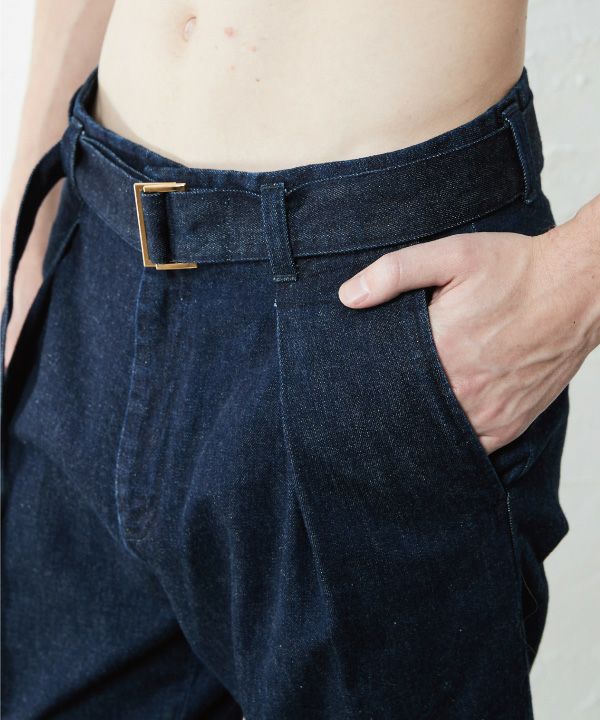 LONG BELT TAPERED PANTS | JAPAN DENIM