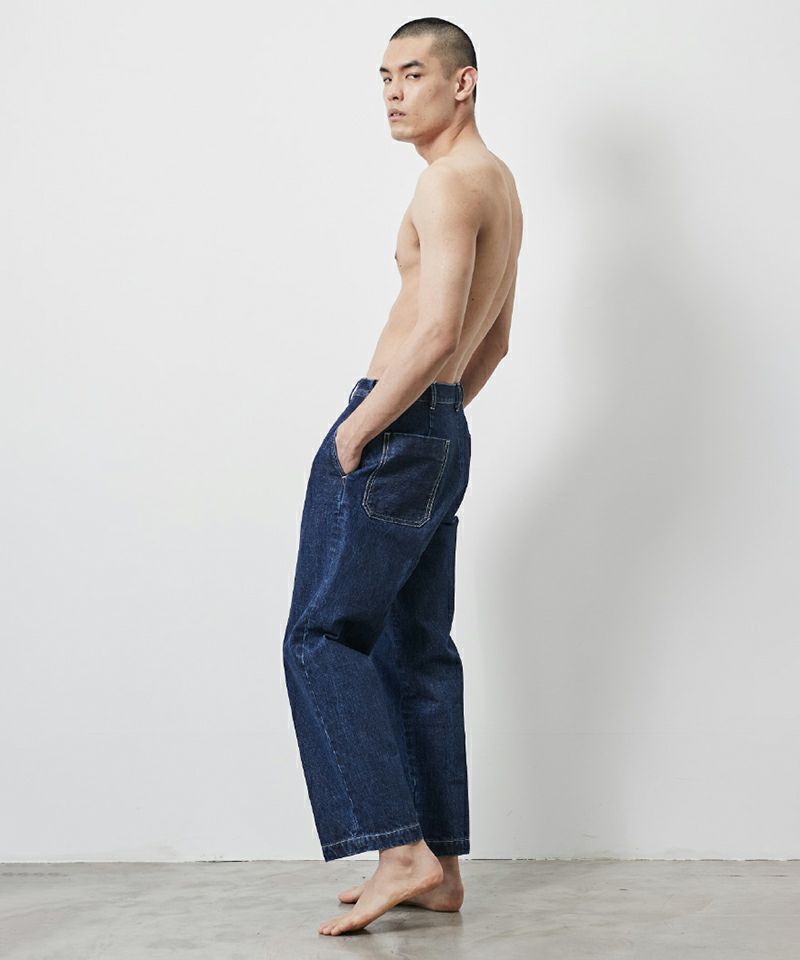 DENIM FLAT FRONT TROUSERS | JAPAN DENIM