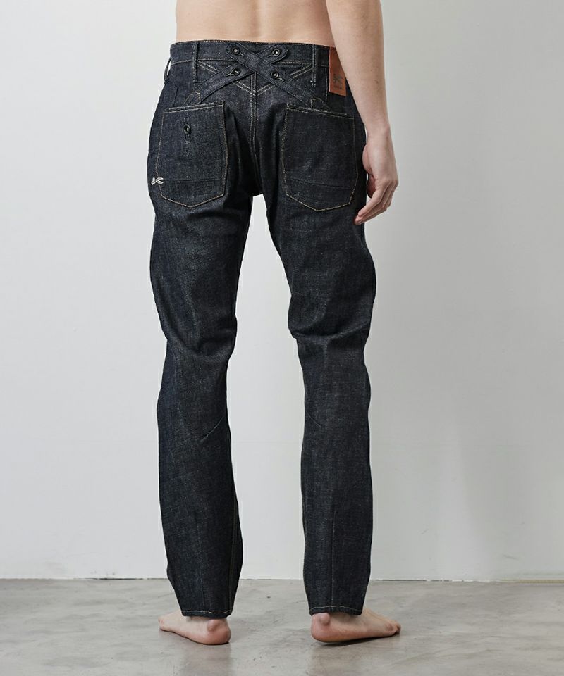 CROSS BACK TAPERED PANTS | JAPAN DENIM