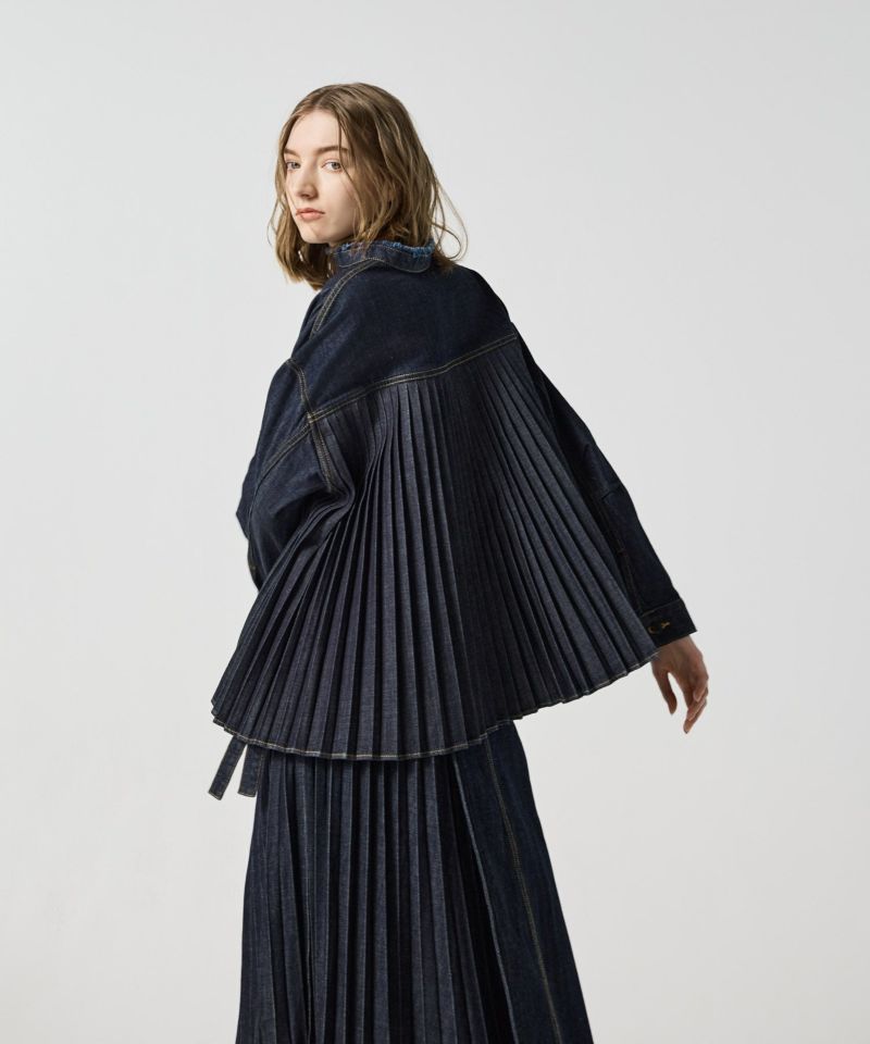 BACK PLEATS DENIM JACKET | JAPAN DENIM