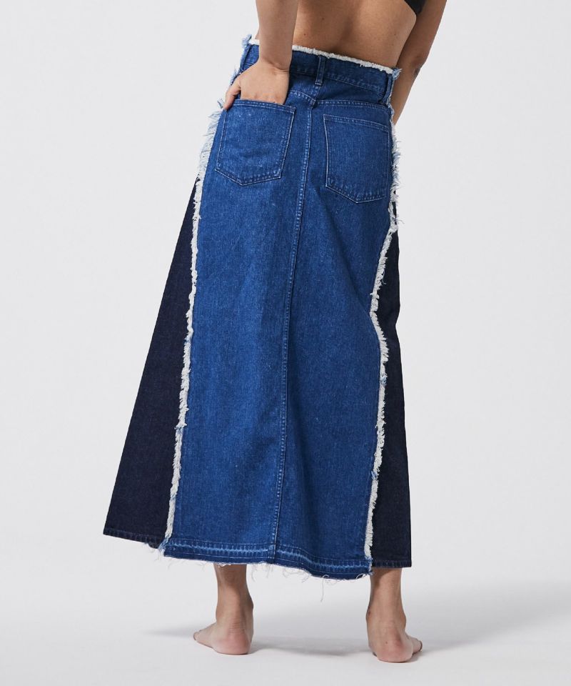 SIDE STRIPE DENIM SKIRT | JAPAN DENIM SIDE STRIPE DENIM SKIRT | JAPAN DENIM