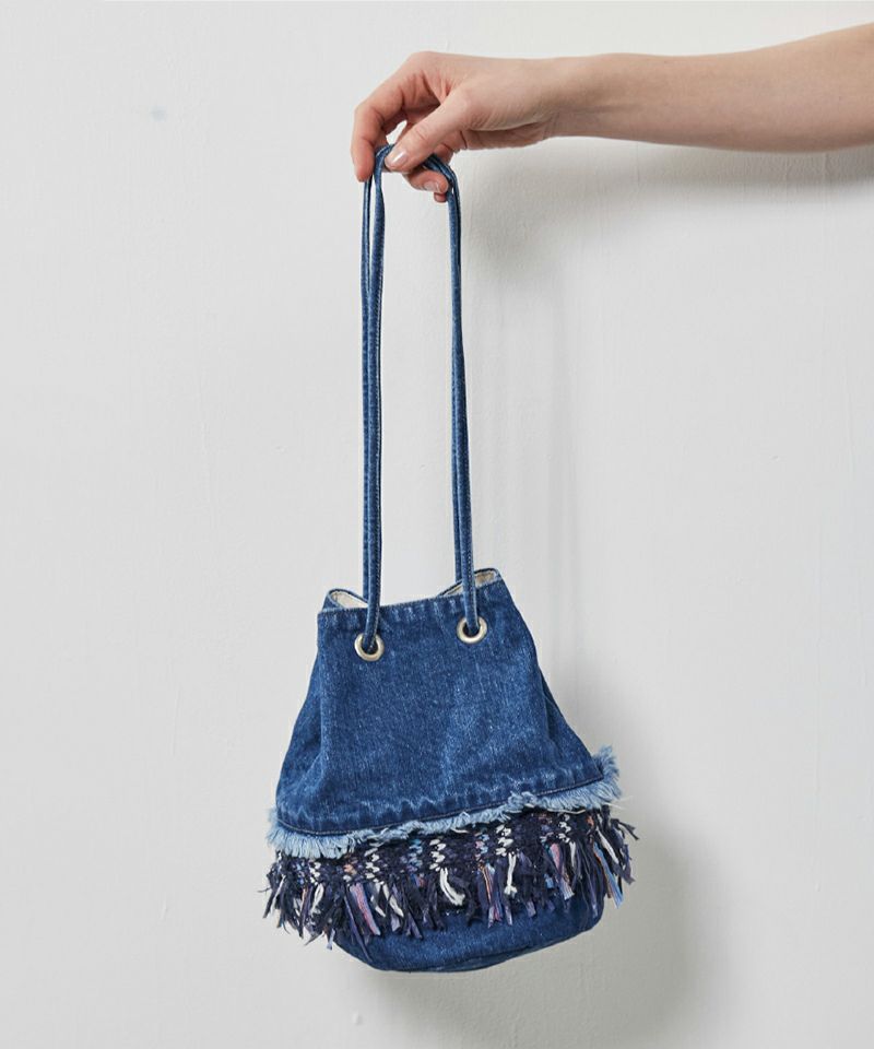 ✶Fringe Small Tote Bag Denim✶