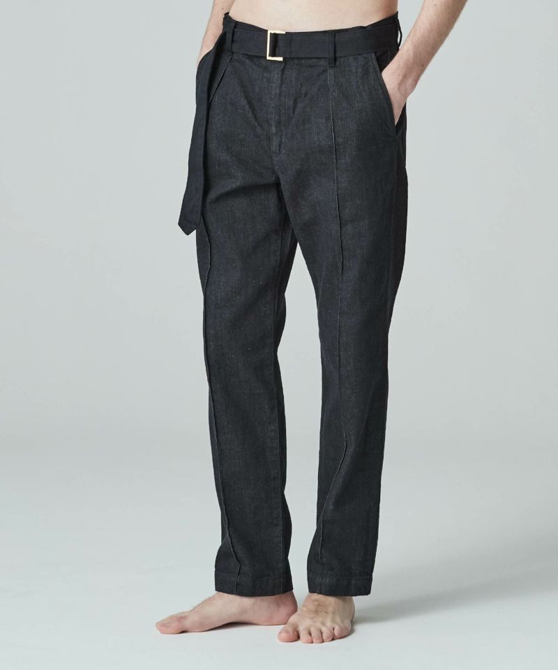 クルニ　ジャパンデニム　LONG BELT TAPERED PANTS