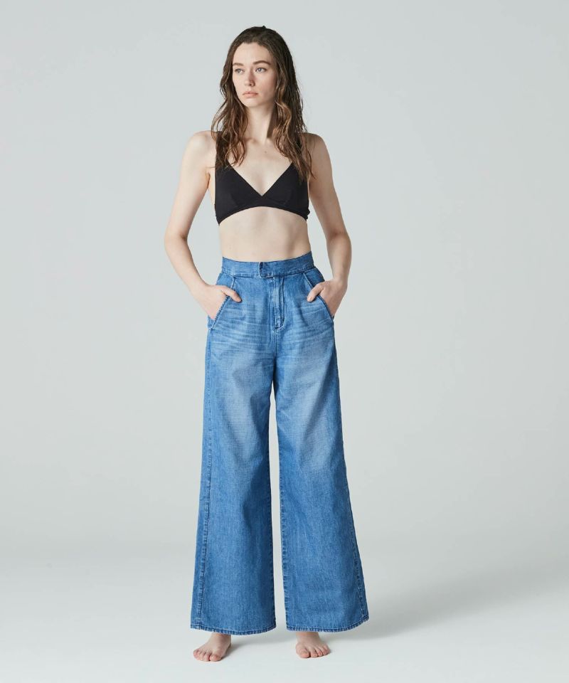 SIDE STRIPE WIDE PANTS | JAPAN DENIM